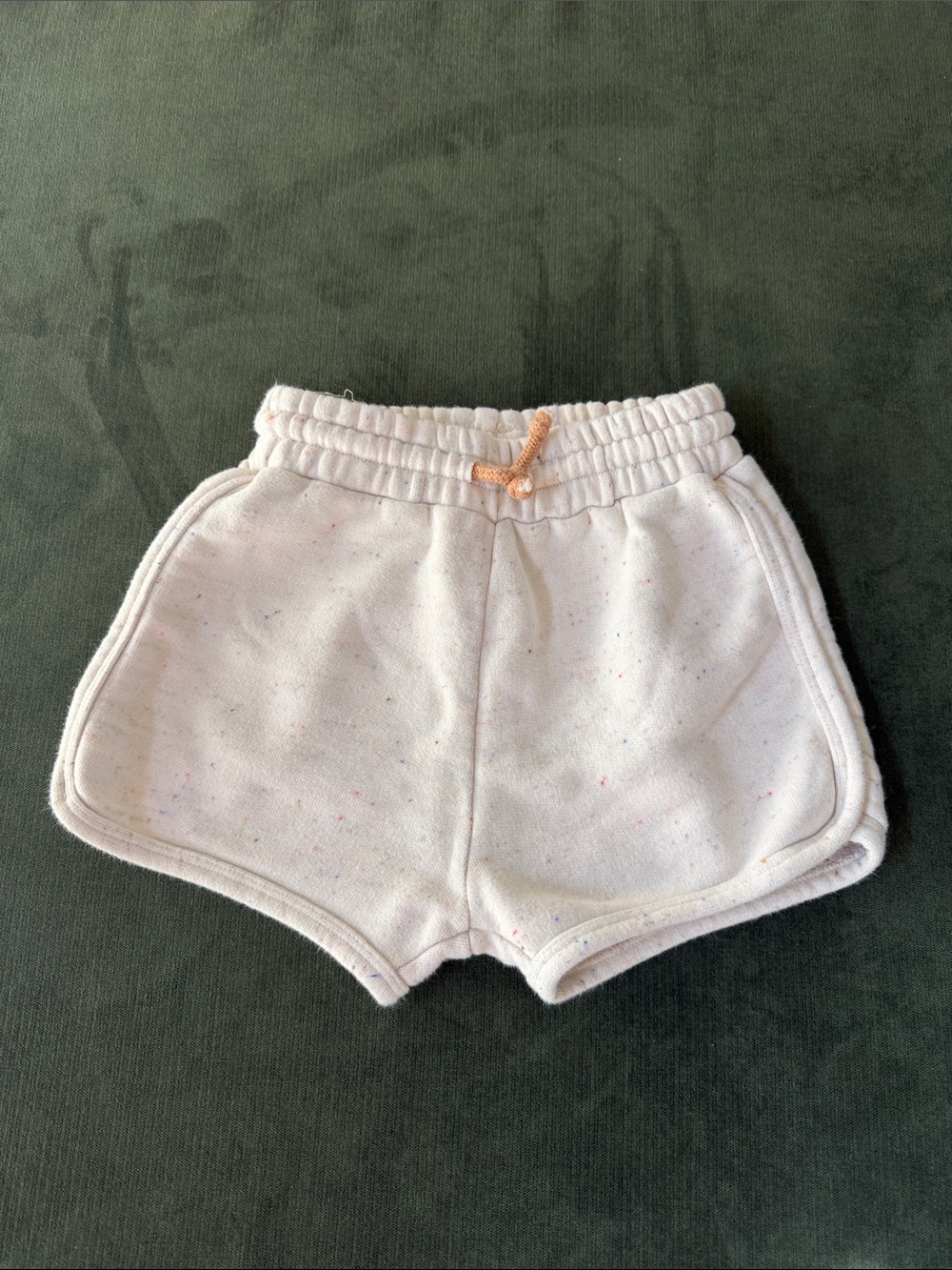 Fin & Vince Cream Speckle Drawstring Shorts